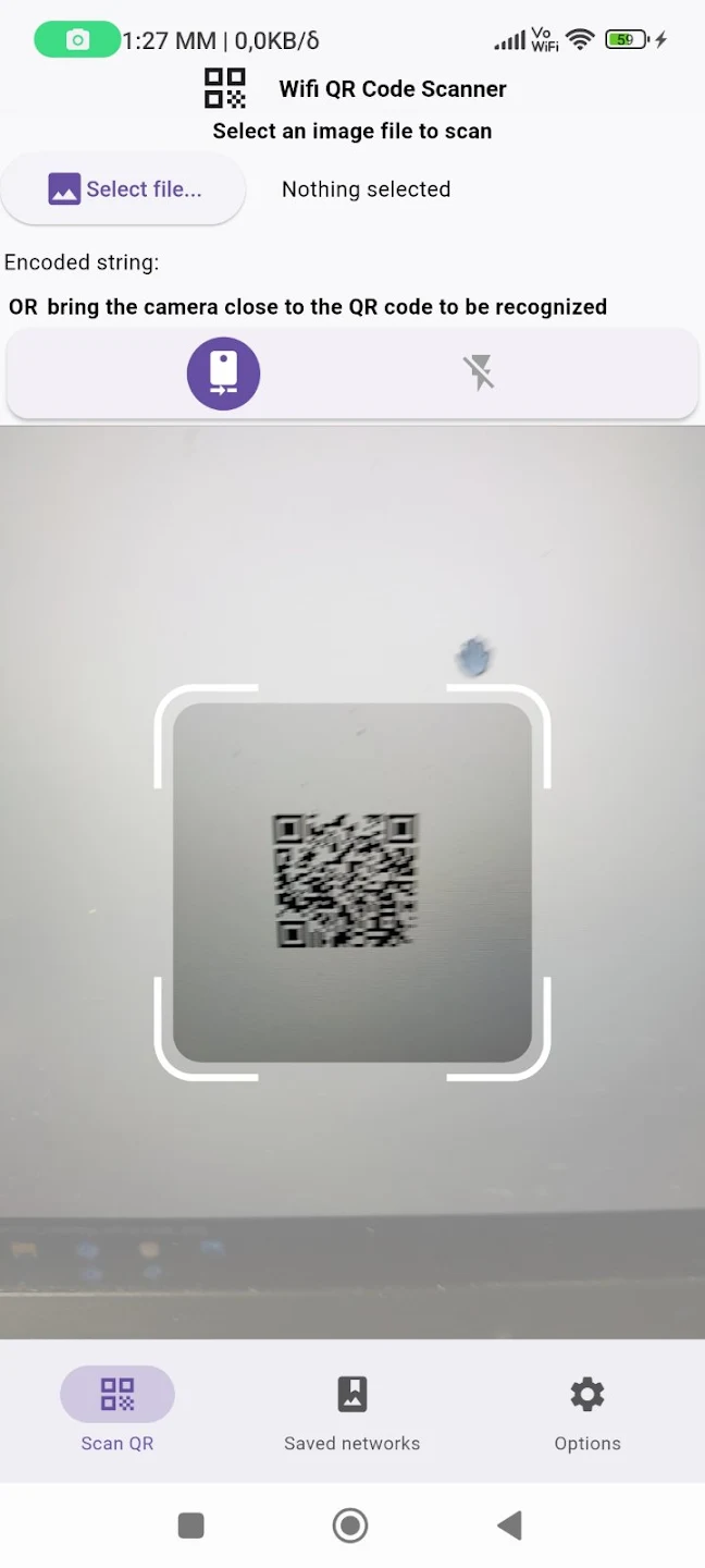 Στιγμιότυπο 2 της εφαρμογής «WiFi QR Code password scanner»